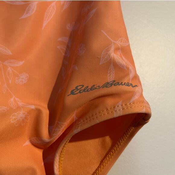 Eddie Bauer One-Piece Swimsuit & Terry Cover-Up Set, Orange, 24 Months - Picture 8 of 9